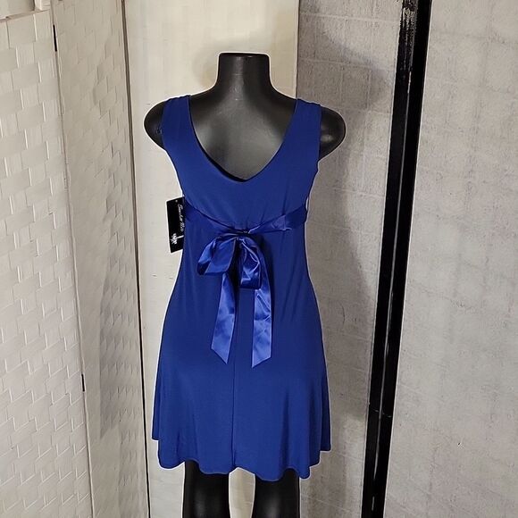 BRAND NEW SCARLETT NITE SLEEVELESS V-NECK TIE BACK WOMEN"S DRESS - Picture 6 of 14